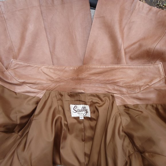 SIZE 44. SCULLY brown genuine leather blazer jacket. - Picture 11 of 16